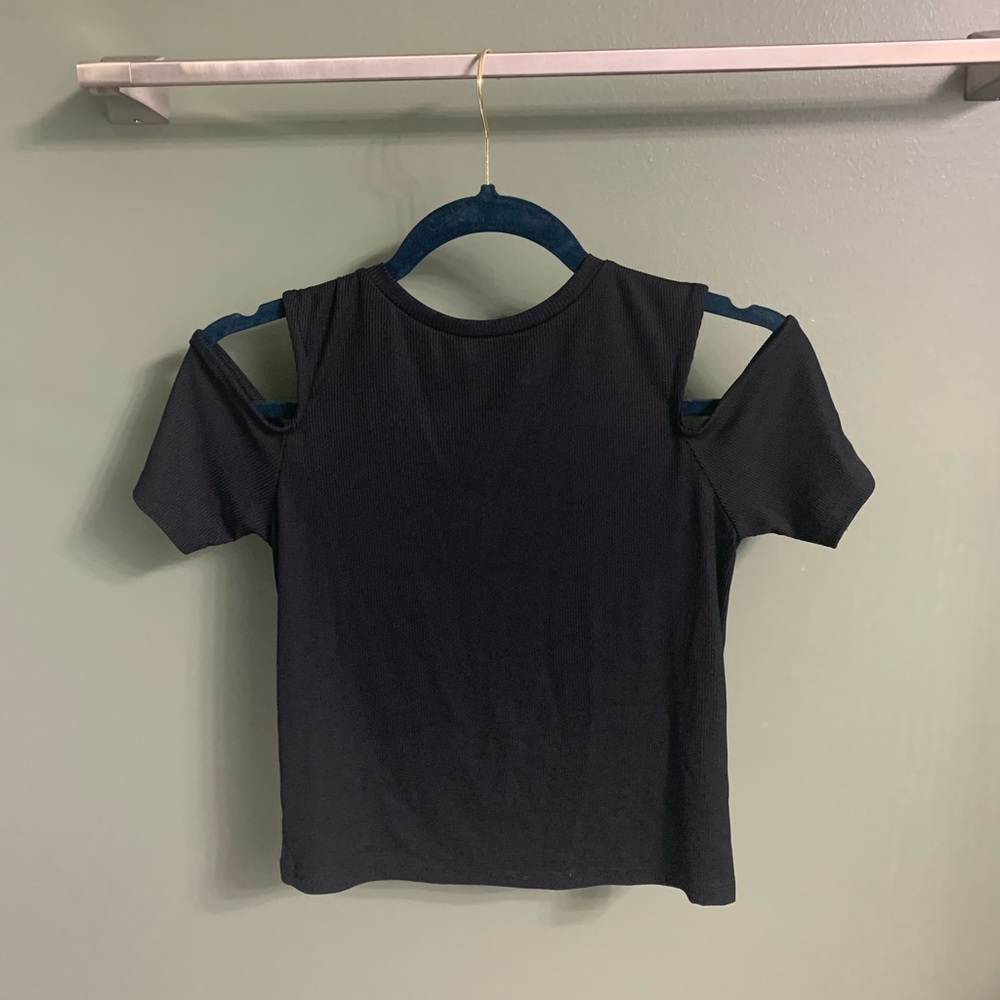 Black Zara Cut Out Top